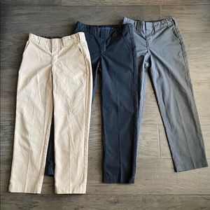Dickies- Slim Taper Flex boys pants - Khaki / EUC